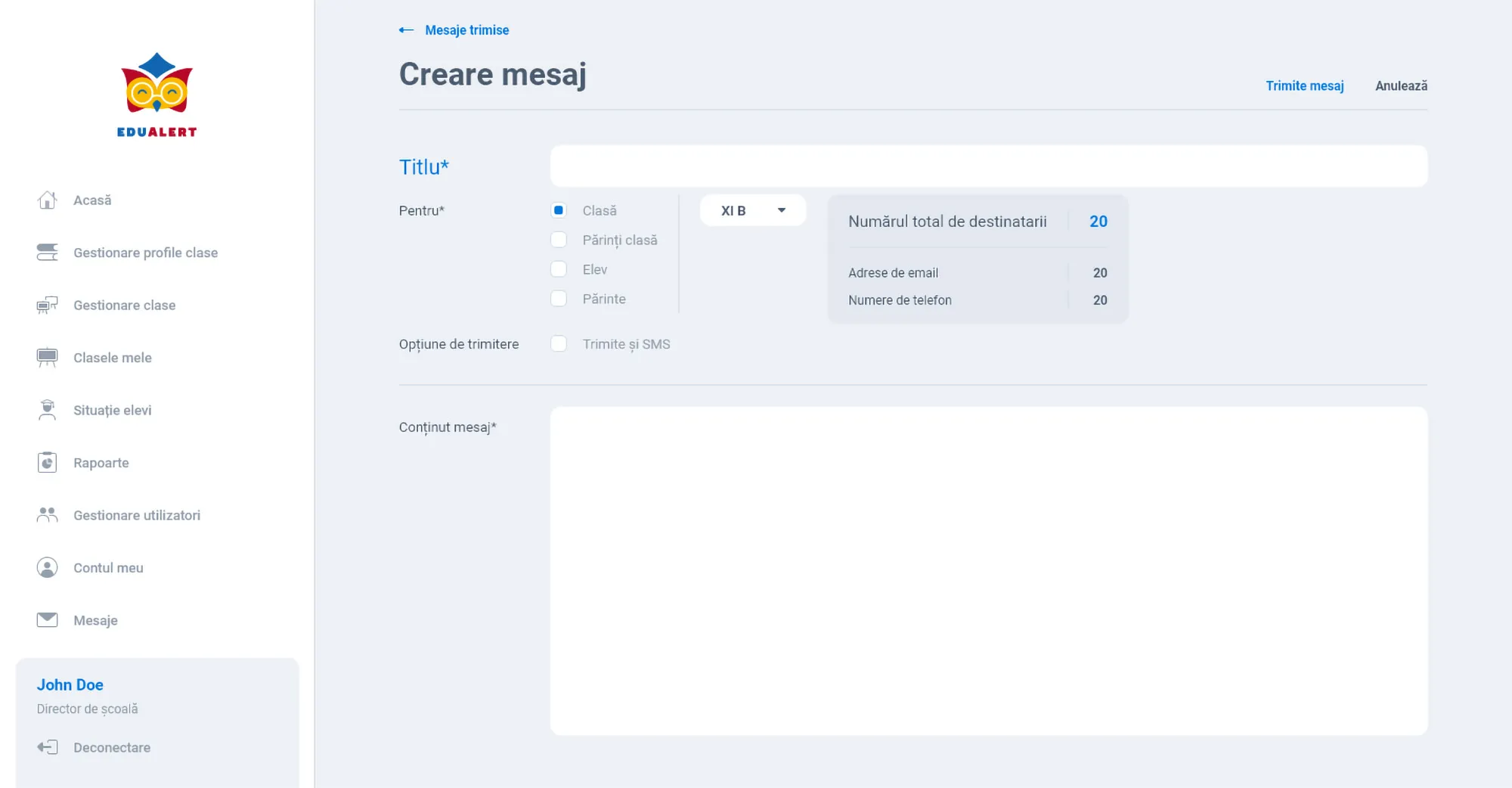 school-management-web-application-school-principal-user-create-message-design