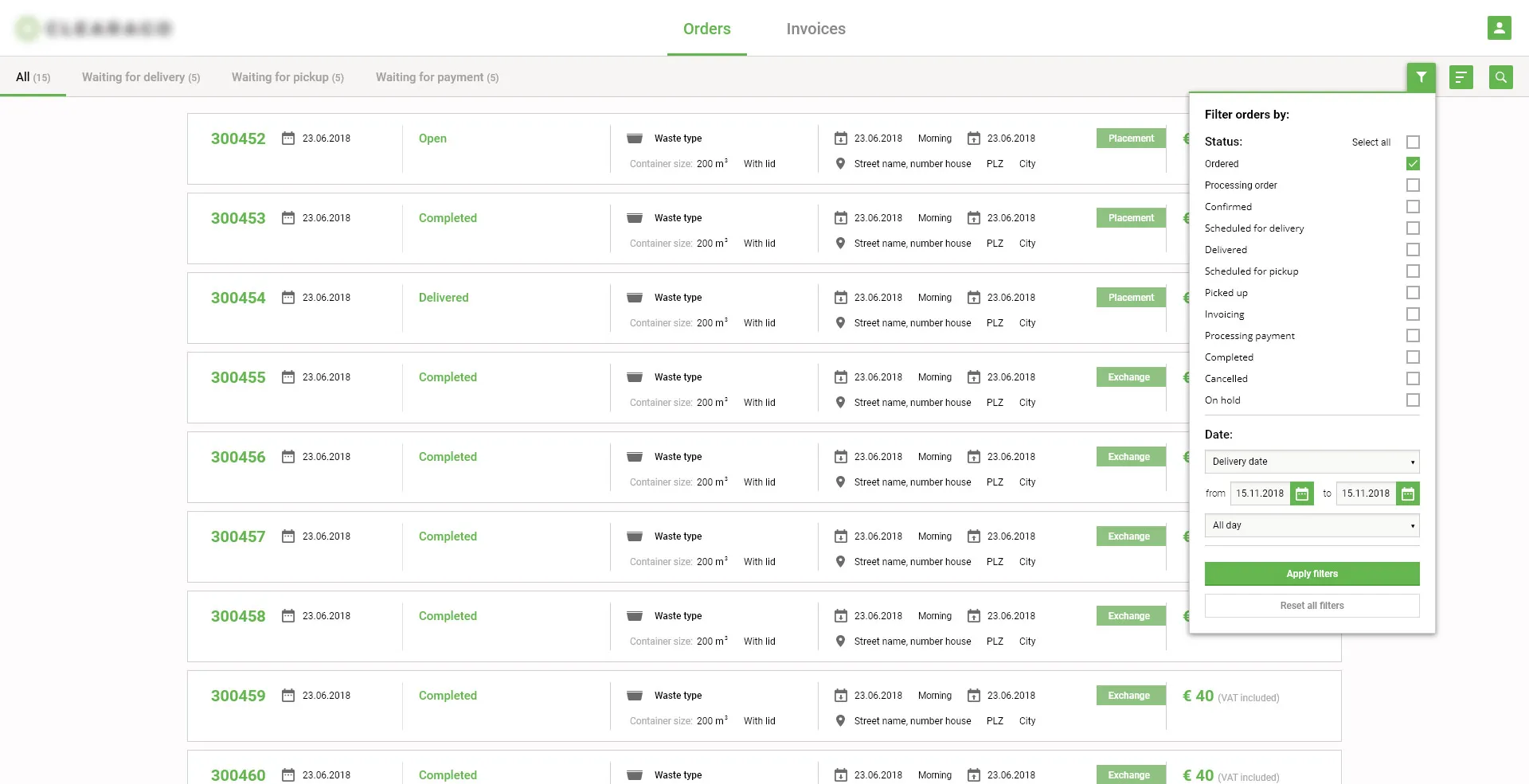 waste-disposal-management-web-application-customer-user-orders-list-design